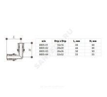 Угольник МП латунь пресс Дн 26х90гр ГОСТ 32415-2013 8005 Aquasfera 8005-03