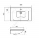 Умывальник мебельный Миранда 80 1 отверстие под смеситель по центру Santek 1.WH30.2.251
