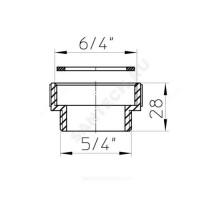 Кольцо PP с резьбой для перехода с 6/4