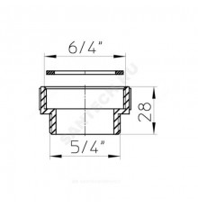 Кольцо PP с резьбой для перехода с 6/4