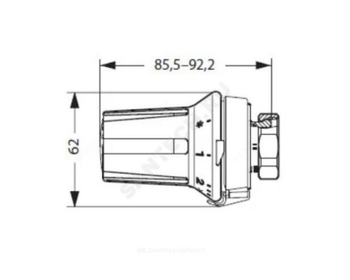 Элемент термостатический RTRW-K 7084 жид/нап гайка М30х1,5 8-28oC Danfoss 013G7084