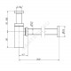 Сифон для умывальника бутылочный латунь 1 1/4