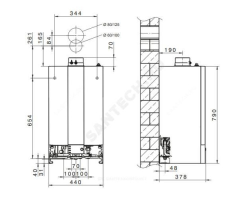 Котел настенный газовый конденсационный 25.8 кВт двухконтурный CGB-2K 24 Wolf 8615214