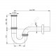 Сифон для умывальника трубный латунь 1 1/4