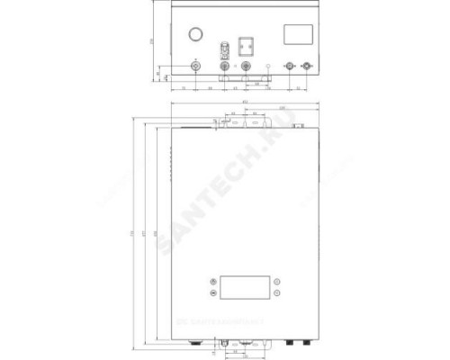 Котел электрический Tesla 12-24 Wi-Fi 24 кВт 220/380В двухконтурный THERMEX ЭдЭБ02807