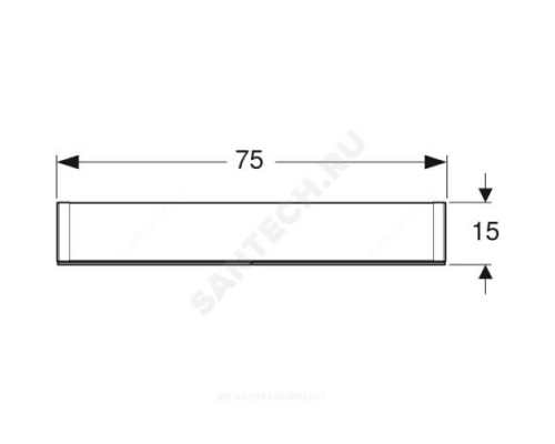 Шкаф зеркальный Option 75 пекан/меламин с подсветкой Geberit 500.205.00.1