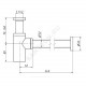 Сифон для умывальника бутылочный латунь 1 1/4