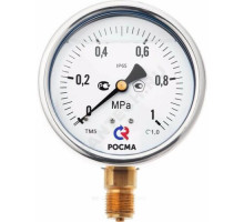 Манометр гидрозаполненный ТМ-520Р.10 радиальный Дк100мм 0-4 МПа кл.1,0 G1/2