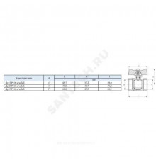 Кран шаровой латунь 11б27п1 Ду 25 Ру16 ВР бабочка стальной шар SantechSystems