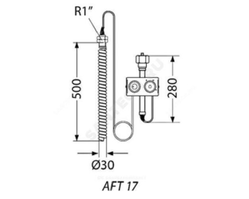 Элемент термостатический AFT 17 датчик без гильзы Ру40 R1