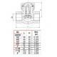 Клапан обратный бронза подъемный CS2142 Ду 25 Ру25 ВР 3/4
