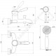 Смеситель для ванны с душем одноручный Коттедж М-Серия Славен СЛ-ОД-М30