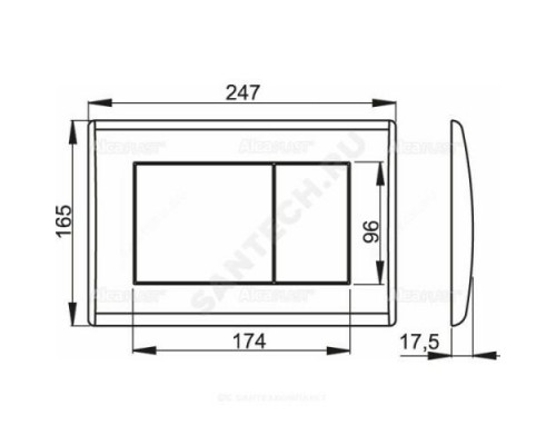 Кнопка для инсталляции хром матовый Alca Plast M272