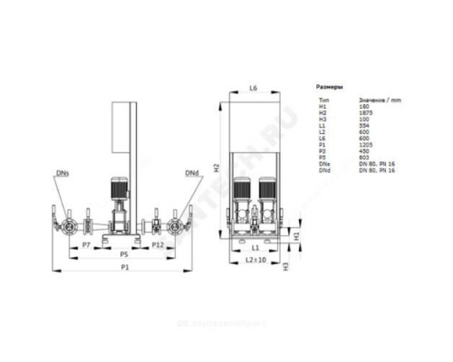 Установка пожаротушения CO-2 HELIX V 1605/SK-FFS-R Wilo 2453462