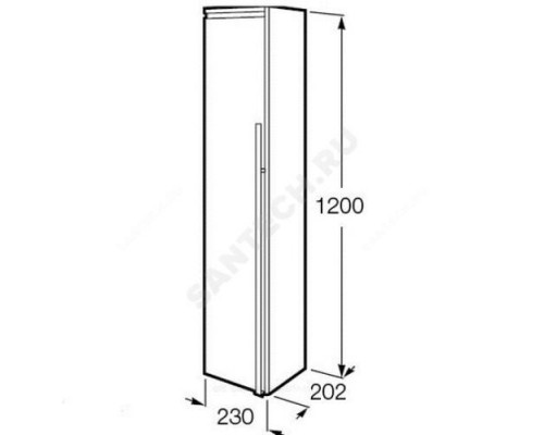 Шкаф-колонна Aneto L белый Roca 857431806