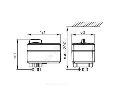 Электропривод 3-х позиц AMV 10 24В Danfoss 082G3002