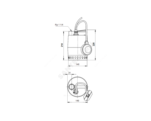 Насос дренажный Unilift KP 250-A1 Grundfos 012H1800