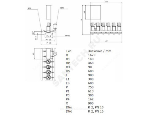 Установка повышения давления COR-3 MVIS 203/SKw-EB-R Wilo 2897530