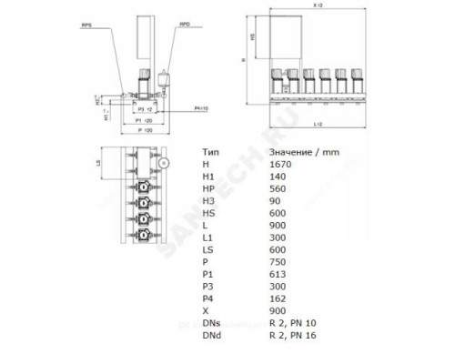 Установка повышения давления COR-3 MVIS 206/SKw-EB-R Wilo 2897533