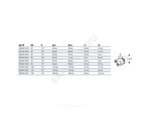 Хомут крепежный сталь оц Дн 160-168 G 1/2