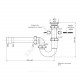 Сифон трубный с разрывом струи 1 1/2