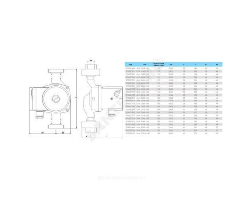 Насос циркуляционный с мокрым ротором GHN 25/65-180 PN10 1x230В/50 Гц IMP PUMPS 979521704