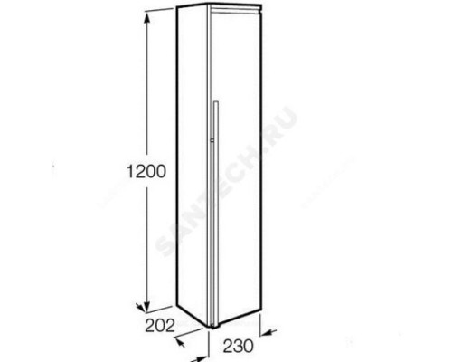 Шкаф-колонна Aneto R белый Roca 857467806