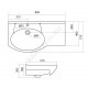 Умывальник мебельный Коралл 83 1 отверстие под смеситель по центру правое крыло белый Santek 1.WH11.0.228 .