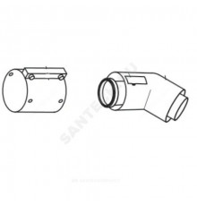 Отвод коаксиальный 60/100 мм 45 гр для котлов Рысь Protherm 20257010