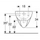 Унитаз подвесной горизонт/выпуск без сиденья Renova Geberit 203040000