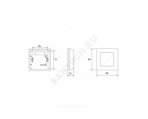 Термостат комнатный Icon с дисплеем настенный Danfoss 088U1055