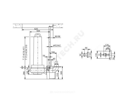 Насос канализационный FA 08.64-278E+T 17.2-4/24HEx Wilo 6047630