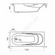 Ванна акриловая Касабланка М 170х70см без ножек Santek 1.WH50.1.531