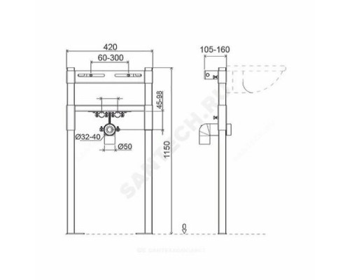 Инсталляция для умывальника ECO OLI 11376