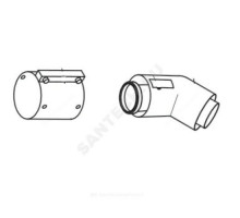 Отвод коаксиальный 80/125 мм 45 гр для котлов Рысь Protherm 20257024