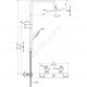 Система душевая в комплекте смеситель, верхний душ, шланг и лейка Ceratherm T25 Ideal Standard A7701AA