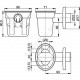 Воронка для отвода конденсата с гидрозатвором 32мм D=96х71мм капельная горизонтальный выпуск Alca Plast AKS1Z