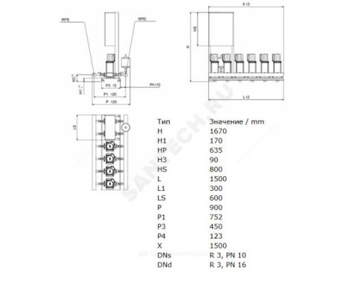 Установка повышения давления COR-5 MVIS 805/SKw-EB-R Wilo 2787126