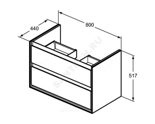 Тумба под умывальник 80 CONNECT AIR Ideal Standard E0819PS