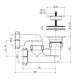 Сифон для поддона регулируемый 1 1/2