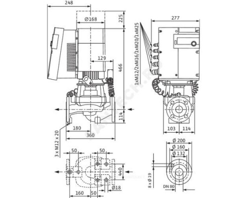 Насос ин-лайн с сухим ротором STRATOS GIGA 80/1-16/1,9-R1 PN16 3х400В/50 Гц Wilo 2170187