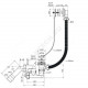 Слив-перелив для ванны регулируемый с пробкой на цепочке 1 1/2