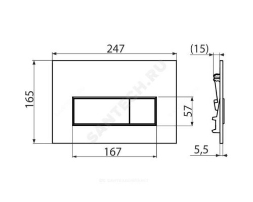 Кнопка для инсталляции черная Alca Plast M578