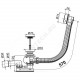 Слив-перелив для ванны плоский полуавтоматический (тросик) 1 1/2