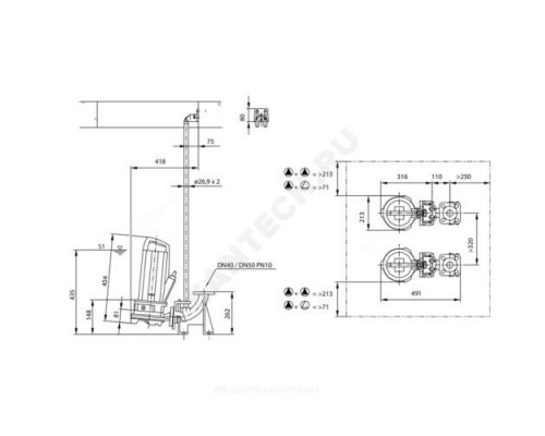 Насос фекальный REXA CUT GE03.20/P-T15-2-540X Wilo 6075981