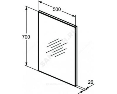 Зеркало 50х70 MIRROR&LIGHT Ideal Standard T3354BH