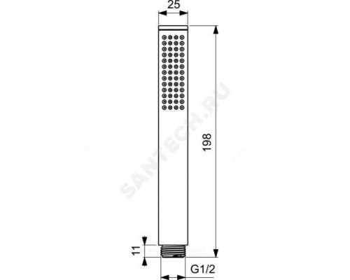 Лейка для душа типа Stick Ideal Standard BC774XG .