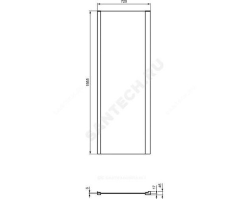 Стенка душевая CONNECT 2 L 750х1950 мм Ideal Standard K9298V3