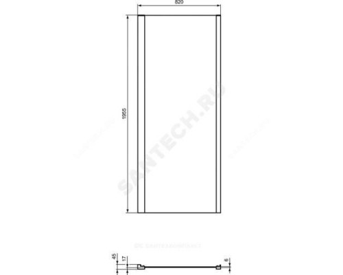 Стенка душевая CONNECT 2 L 850х1950 мм Ideal Standard K9301V3