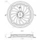 Люк чугун (К) канализационный Т (тяжелый) круглый (С250) m=98кг h=100мм 4х ушковый ГОСТ 3634-2019